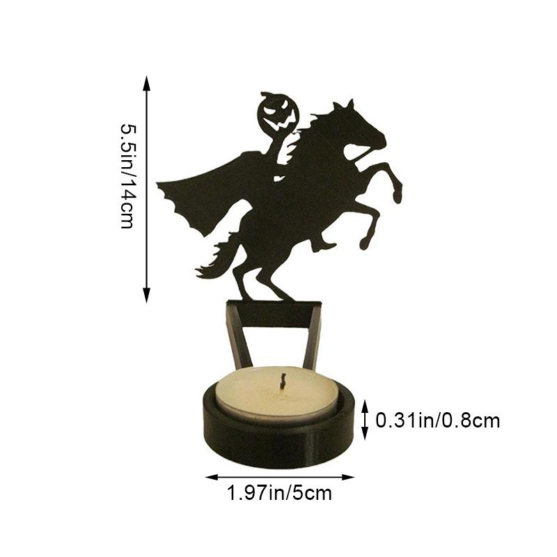 Дьявольская тыква Тыква Рыцарь Подсвечник Креативный Теневой Кастер Жуткая Атмосфера Подставка для Свечей Декор для Вечеринки на Хэллоуин