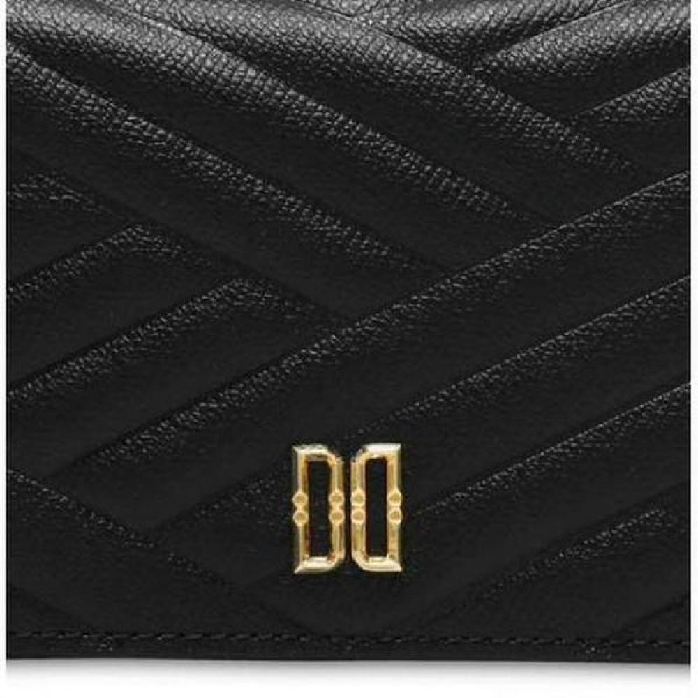 Daks Black Quilted Logo Charm Wallet Dcwa2f218bk