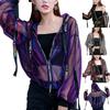 Seevy Hologram Iridescent Transparent Mesh Sun Protection Jacket