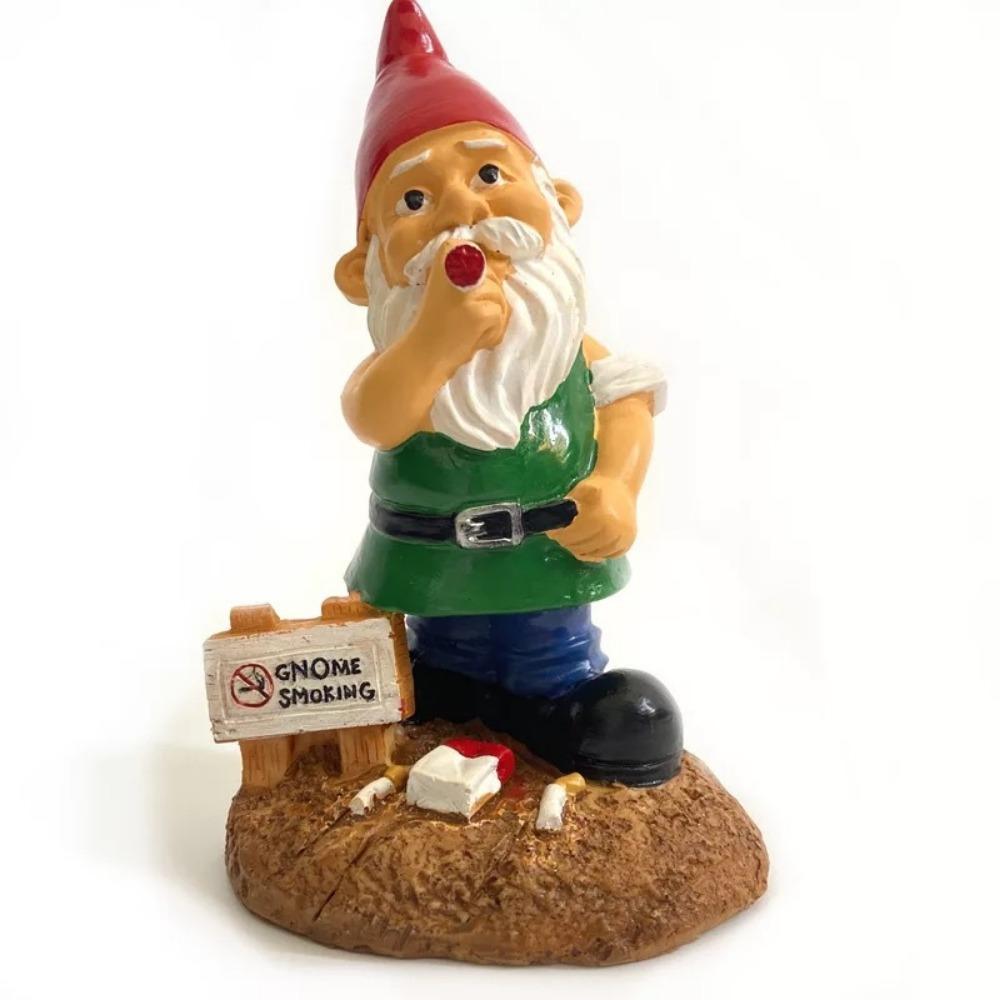 Christmas Gift Ornament Garden Ornament Dwarf Resin Crafts Cartoon Dwarf Statue White Beard Old Man
