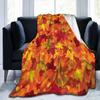 Fall Pumpkin Autumn Leaves Soft Throw Blanket Lightweight Flannel Fleece Blanket for Couch Bed Sofa#