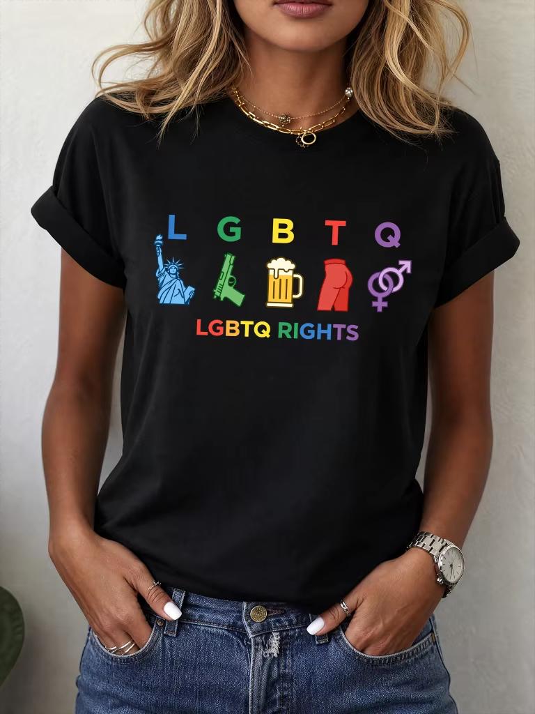 Ilstilelgbtq Rights 2026 Pride Unisex Tshirt Funny Icon Rainbow Graphic Tee Casual Short Sleeve Summer Gay Pride Gift