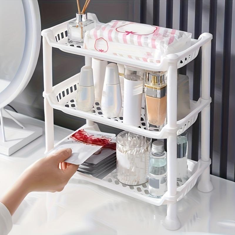 1pc 3-Tier Compact Multipurpose Shelf Display Rack - Space Saving Bathroom Countertop Organizer for Hotel