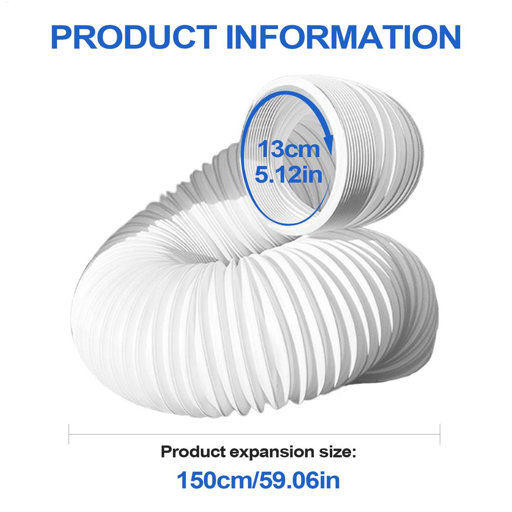 Portable AC Hose Air Conditioner Exhaust Vent Adjustable Length High Strength Tube Part For Tent RV Window Outdoor Camping