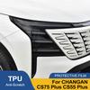 Для Changan CS75 CS55 Plus Дымчато-черная Защитная пленка на фары автомобиля TPU PPF Предустановленная Антицарапающая Виниловая пленка для обтяжки фар автомобиля