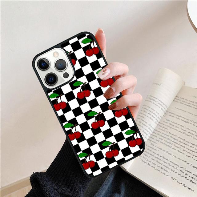 Клетчатый дизайн с подсолнухами и розами Чехол для iPhone 17 Air 15 16 14 13 12 Pro Max 11 Pro Max Plus Чехол для телефона Coque