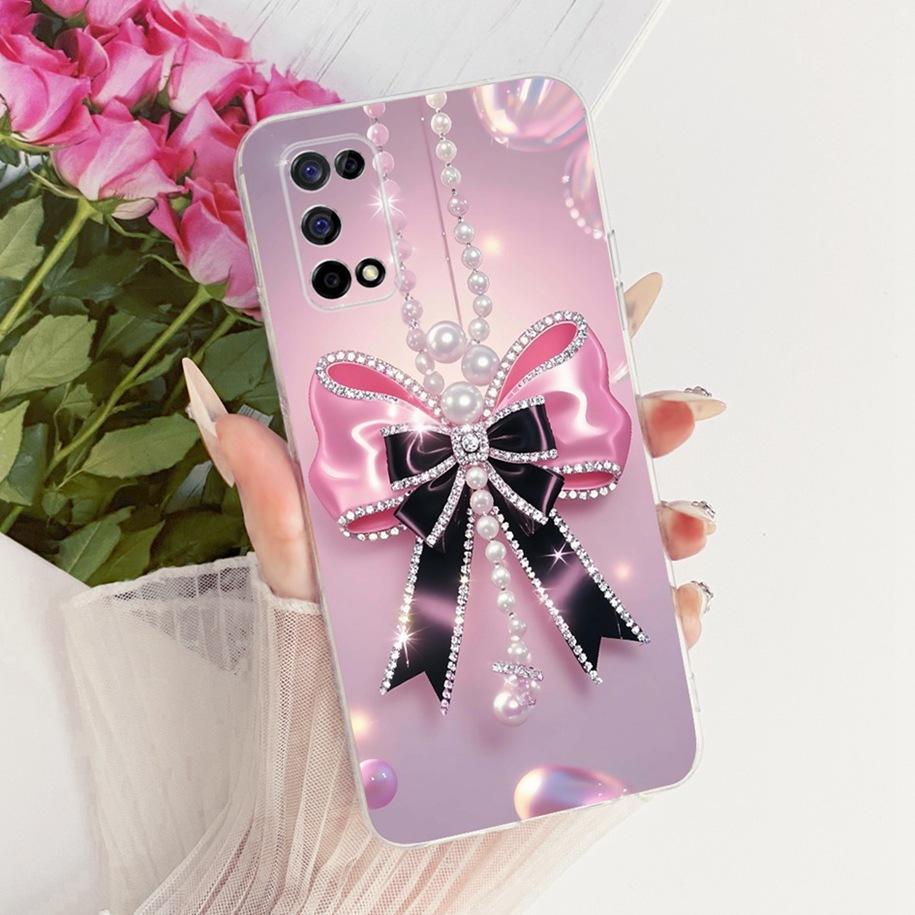 Для Realme 7 5G Чехол Narzo 30 Pro 5G Обложка RMX2111 Новый Модный Цветочный Узор Мягкий Силиконовый Бампер Для Realme V5 Q2 Fundas Coque