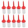 10pcs Golf Tees Brush Type Low Resistance More Distance Consistent Height Plastic Tees for Golf Driver TrainingRed