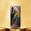 Стекло с покрытием в виде пера павлина для телефона, подходит для Samsung Galaxy S26 S25 S24 S23 S22 S20 FE/Ultra/Plus, противоударный