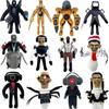 1/6/12PCS Skibidi Toilet Plush Toy Titan Tv Man Boss Toilet Cartoon Dolls Stuffed Soft Doll Christmas Birthday Gift For Kids