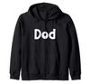 Cute Modern, Comic-Style White Font: First Name Dod Zip Hoodie
