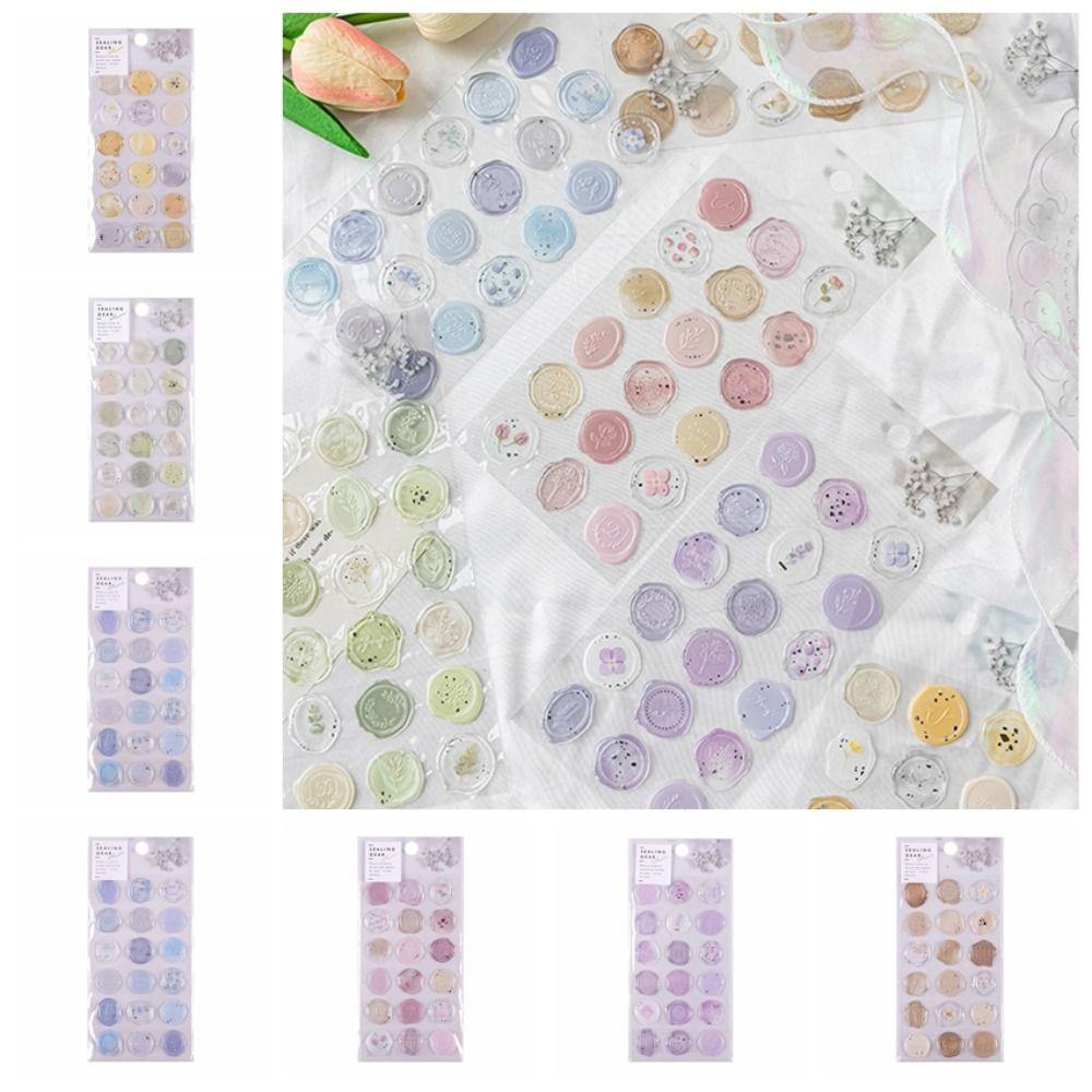 Transparent Retro Wax Stamp Sticker Decorative Envelope Seal Sticker DIY Scrapbooking