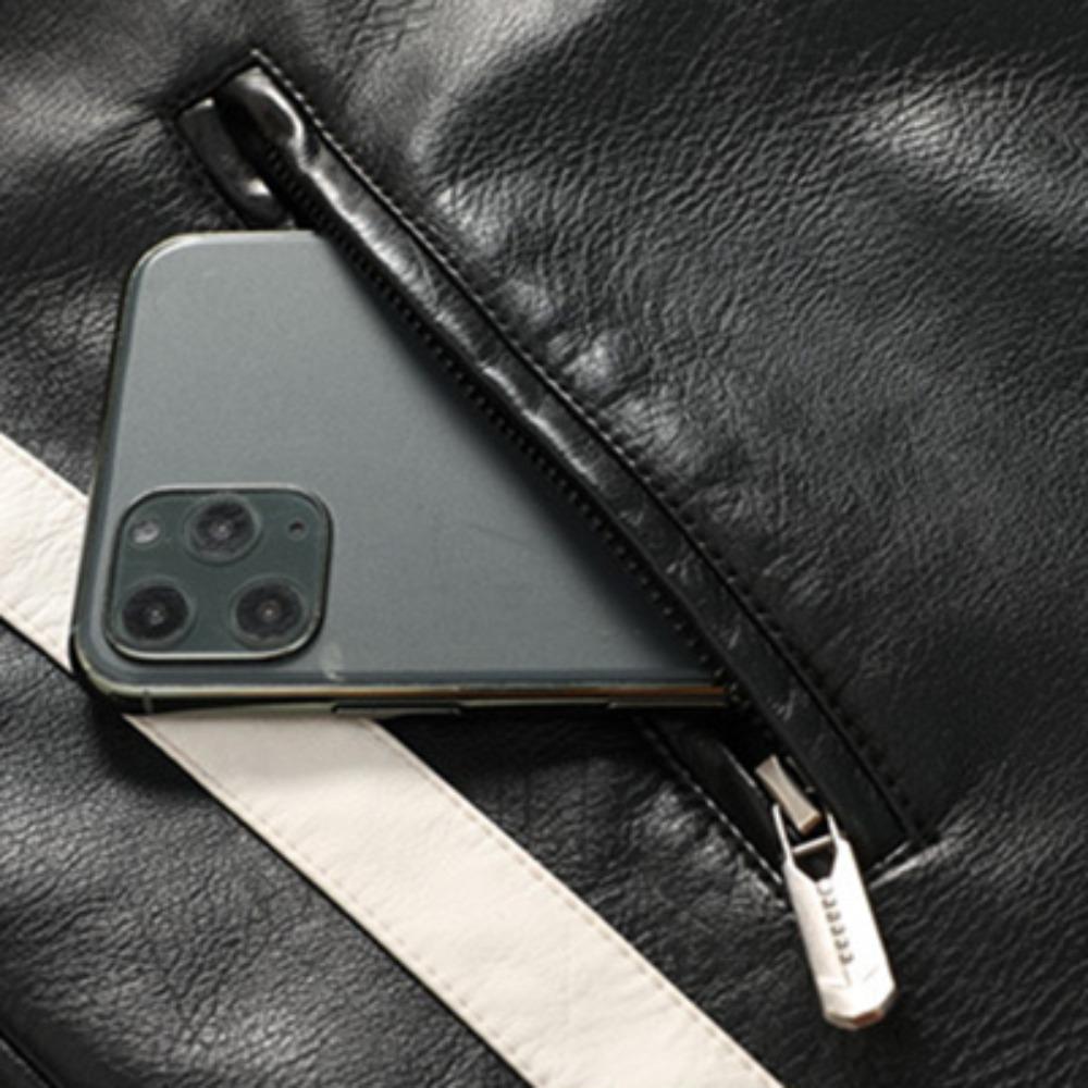 Осенне-зимняя флисовая мужская мотоциклетная кожаная куртка с вышивкой, гоночное пальто, ветровка, верхняя одежда, байкерская куртка из искусственной кожи