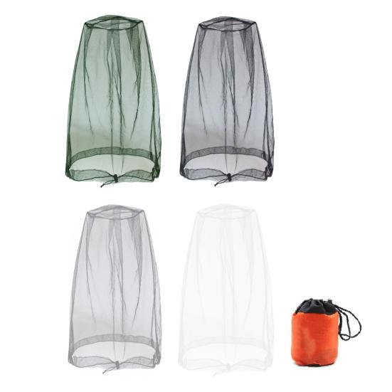 Москитная сетка на голову, сетка для лица из мелкой сетки со шнурком для шляп, дышащая защита лица для мужчин и женщин, защита от мошек, насекомых, комаров