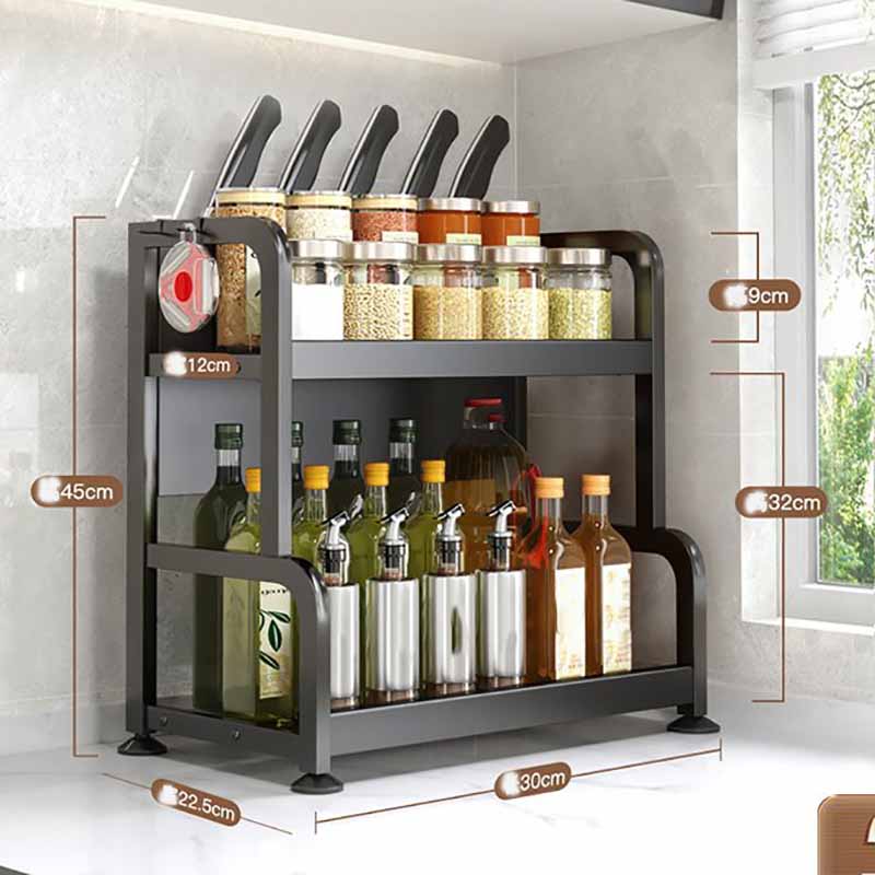 Утолщенная кухонная полка для хранения, полка для приправ, подставка для ножей, столешница, многофункциональное хранилище