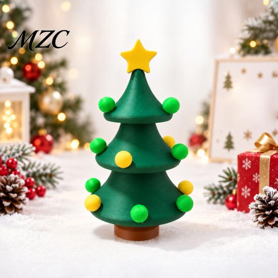 Desktop Stress Relief 3D Printed Dancing Christmas Tree, Rotating Twisted Tree Small Desk Toy, Mini Tabletop Decoration, Xmas Gift Holiday Office