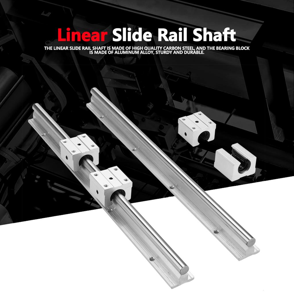 2Pcs SBR12400mm 12mm Linear Slide Rail Shaft 4Pcs SBR12UU Bearing Block