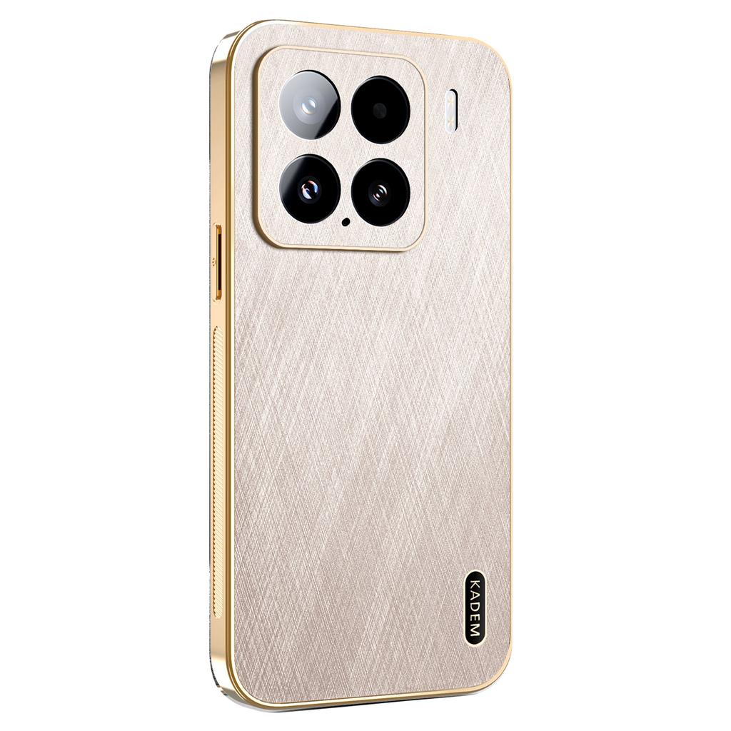 KADEM For Xiaomi 15 Case Electroplating Silk Texture PU+TPU Phone Back Cover
