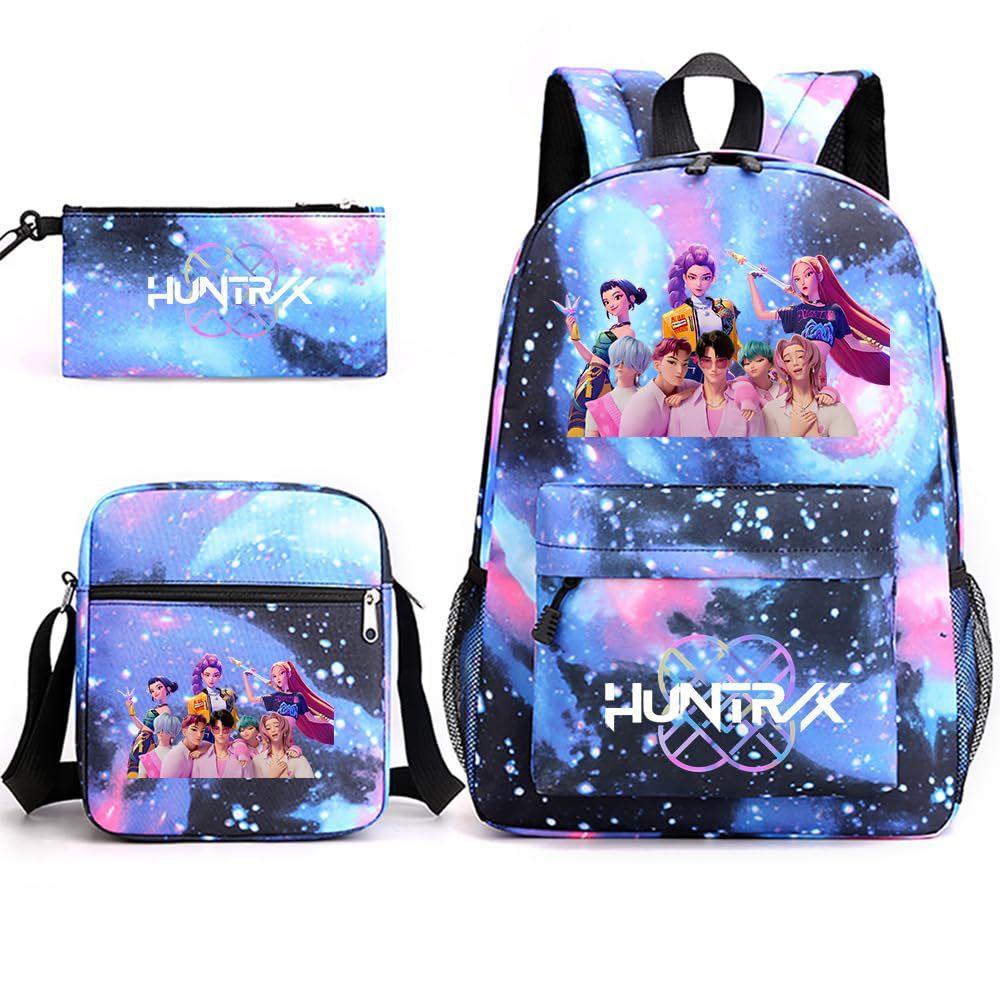 Animation Cartoon Children'S Backpack Leisure Pencil Bag Shoulder Bag Three-Piece Set, Primary And Secondary School School Bag