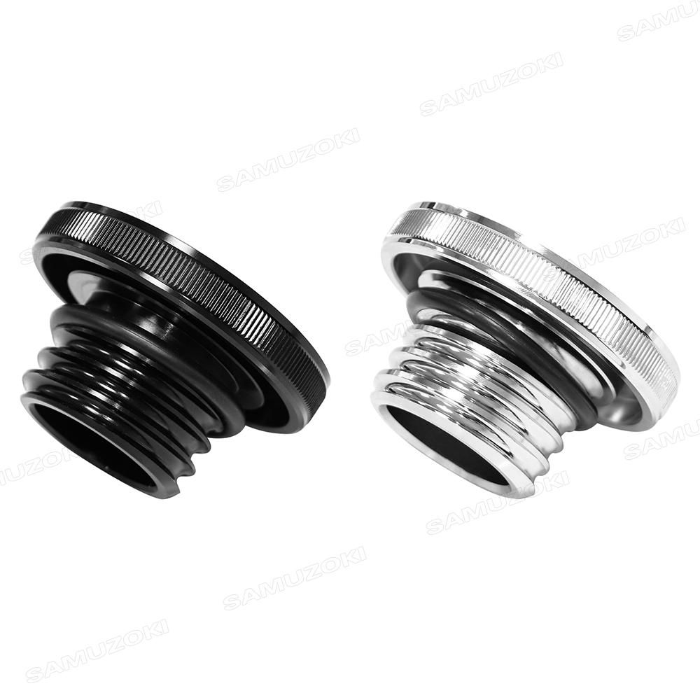 Chrome Vented Gas Cap Fuel Tank Smooth ForHarley Sportster 883 XL Dyna Softail 96-23