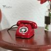 Mini Telephone Model Doll House Miniature Retro Alloy Landline Fixed Telephone for 1/6 1/12 Scale Doll Houses Decor