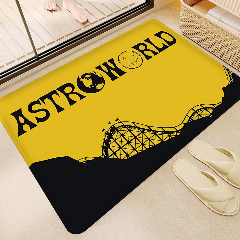 Travis Scott Astroworld Room Mats Anti-slip Absorb Water Long Strip Cushion Bedroon Mat Welcome Doormat