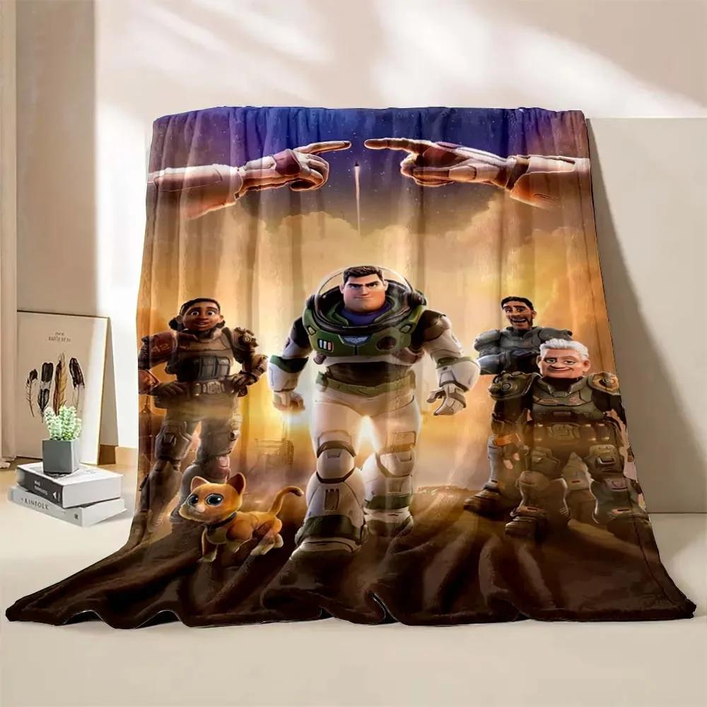 New! Super Soft Cute Toy Story Light Year Pattern Blanket Flannel for Bedroom Living Room Sofa Children Adult Blanket Great Gift