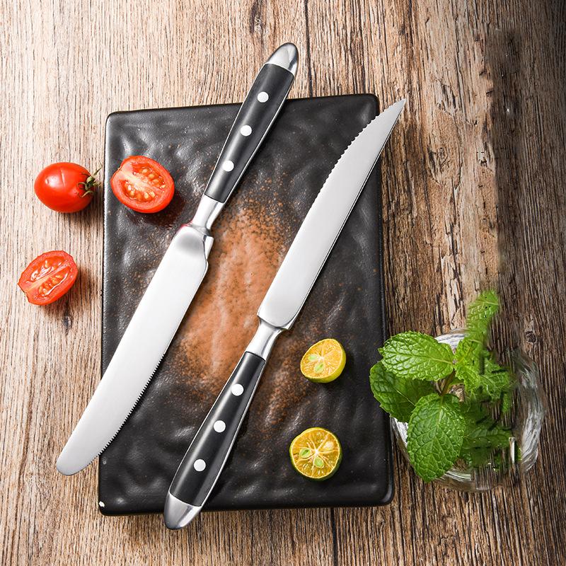 Набор кухонных столовых приборов из нержавеющей стали, столовые приборы для стейков, нож, вилка, ложка, бытовые, религиозные, полные наборы, 6 предметов