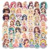 50 Cute Princess Children Stickers Car Mobile Phone Schoolbag Pencil Case Decorative Stickers Waterproof Stationery Creative Stickers