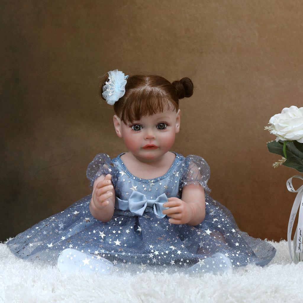 KEIUMI Куклы Reborn с имплантированными волосами для девочек, 55 см, реалистичная кожа, можно купаться, кукла Bebe Reborn, детская игрушка-партнер