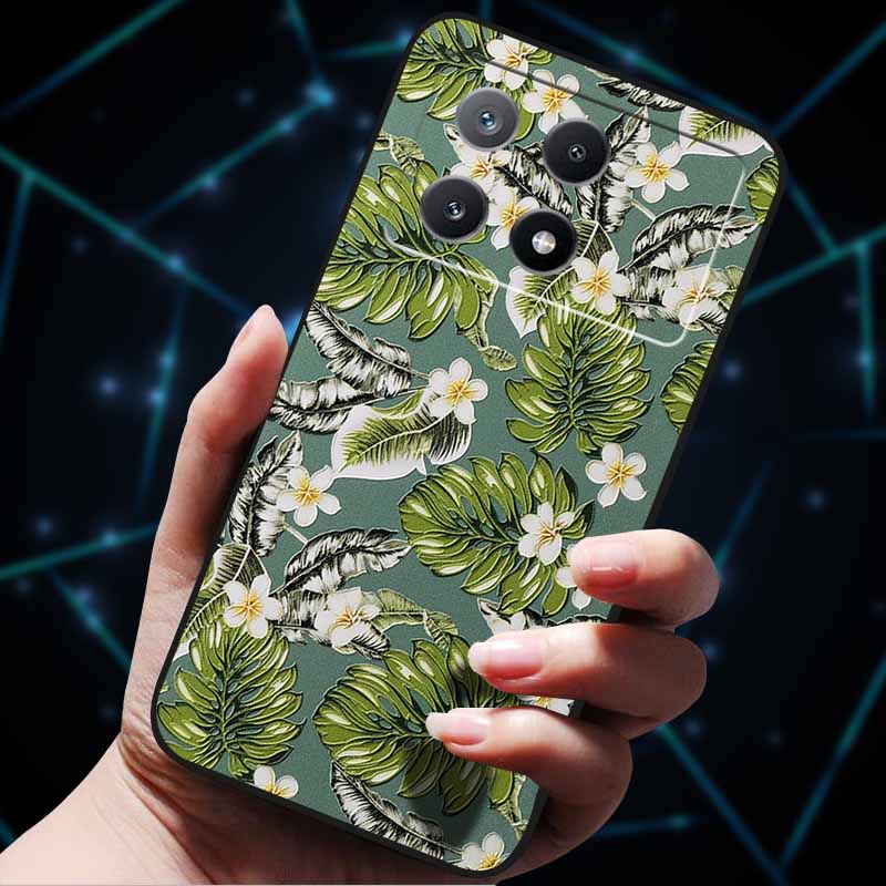 3D Flowers Emboss Fundas For Poco X6 Pro Case Soft Silicone Phone Case for Xiaomi Poco X6 Pro Poco X 6 Pro X6Pro Pocox6 Pro Bags