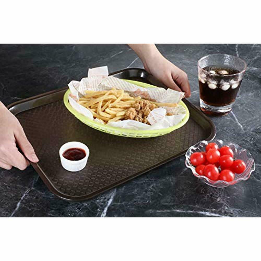 Serving Trays 24395 Brown Plastic Fast Food Tray, 10 By 14-Inch, (Set of 6)