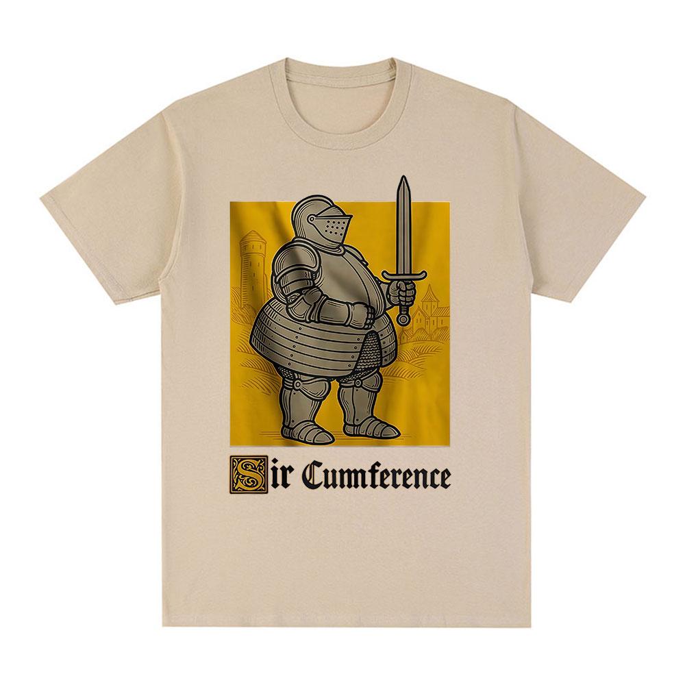 Sir Cumference Funny Knight Meme Graphic Tshirts Unisexs Women Cotton Casual Oversized Short Sleeves T Shirts Fashion Streetwear
