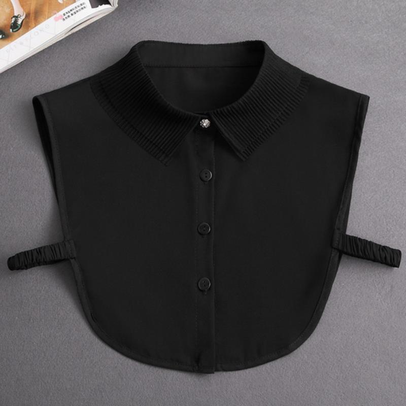 Fashion White Fake Collar Women Detachable Collars Black Woman False Collar Lace Removable Half Shirts Tie Top Collars Decor
