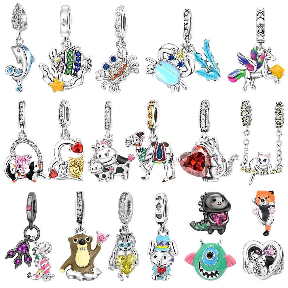 Copper Animal Series Camel Bear Owl Charms Fit Bracelet Or Necklace Beads Jewelry Making Fine Jewelry Gift