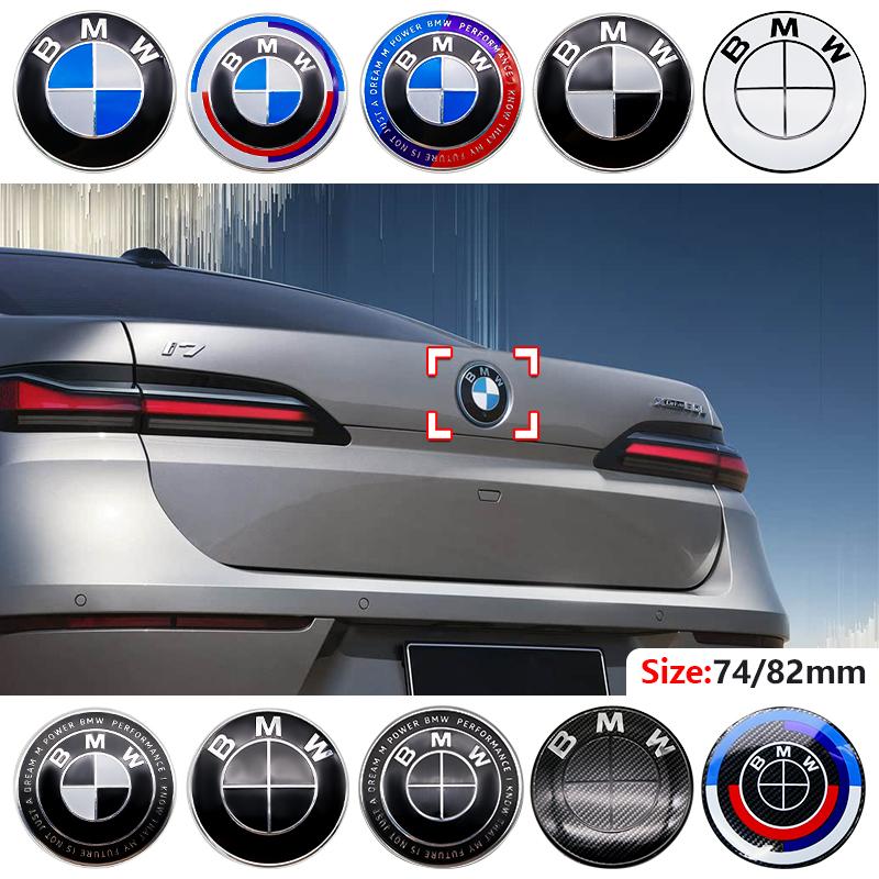 For BMW 1 W E82 For BMW M Logo X6 G01 E84 E83 F48 X1 X2 X3 X4 X5 Car Front Bonnet Hood Emblem Rear Trunk Badge Logo Cover 3D ABS 82mm 74mm
