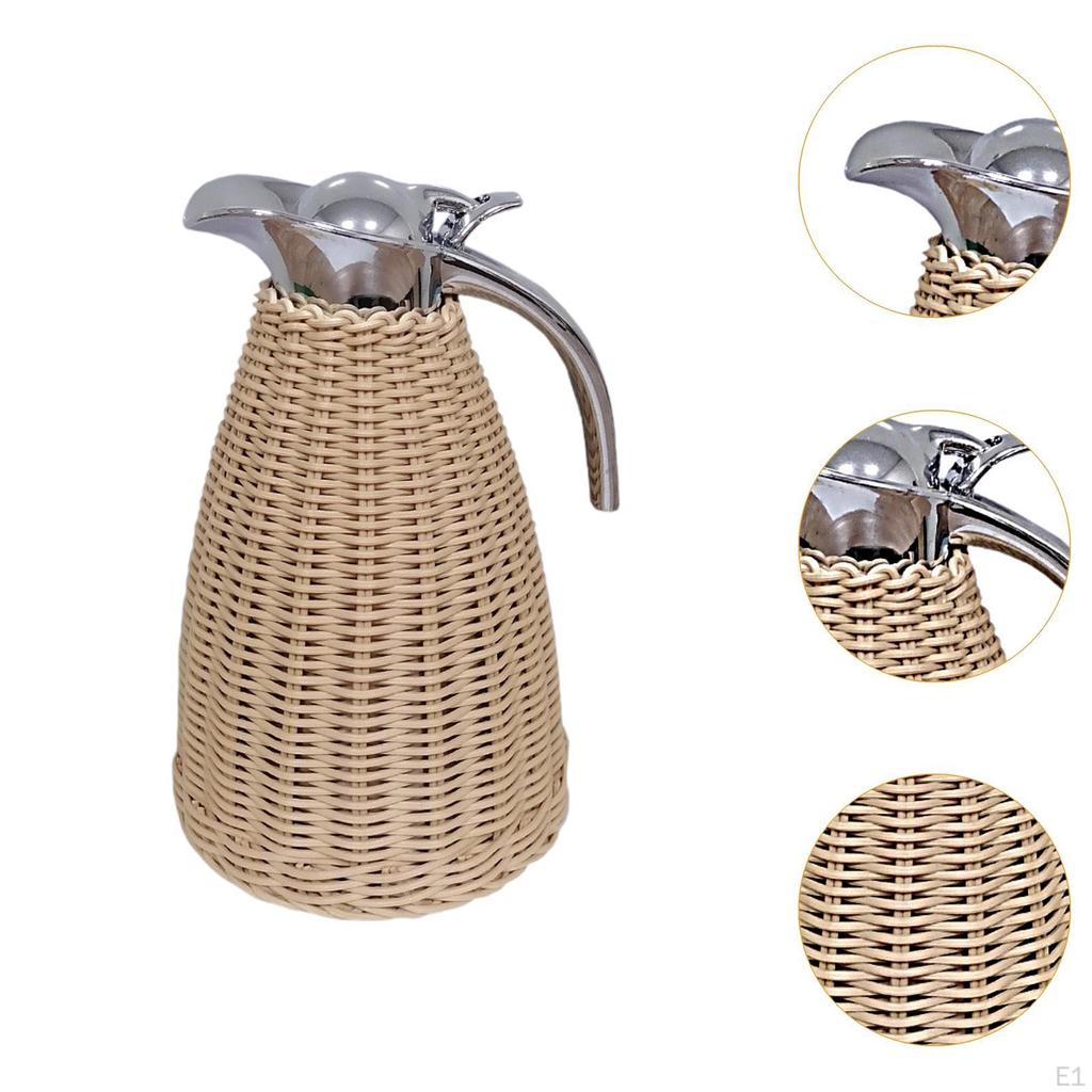 Изготовленный из нержавеющей стали кофейный графин, изолированный кувшин, банка для напитков объемом 1,5 л с крышкой, вакуумный чайник для воды