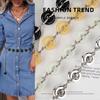 Fashion European and American Donuts Metal Decorative Waist Chain Women's Circle Ins Style with Dress Accessories Belt Women