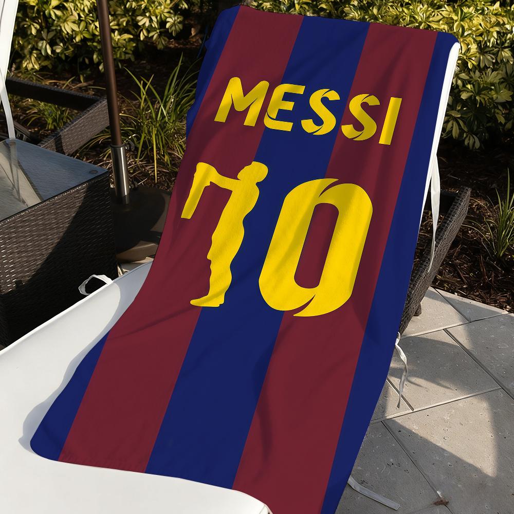 Football Ball King L-Lionel M-Messi Towel For Beaches Yoga Studios Gyms Hot Springs Swimming Pools And Picnics