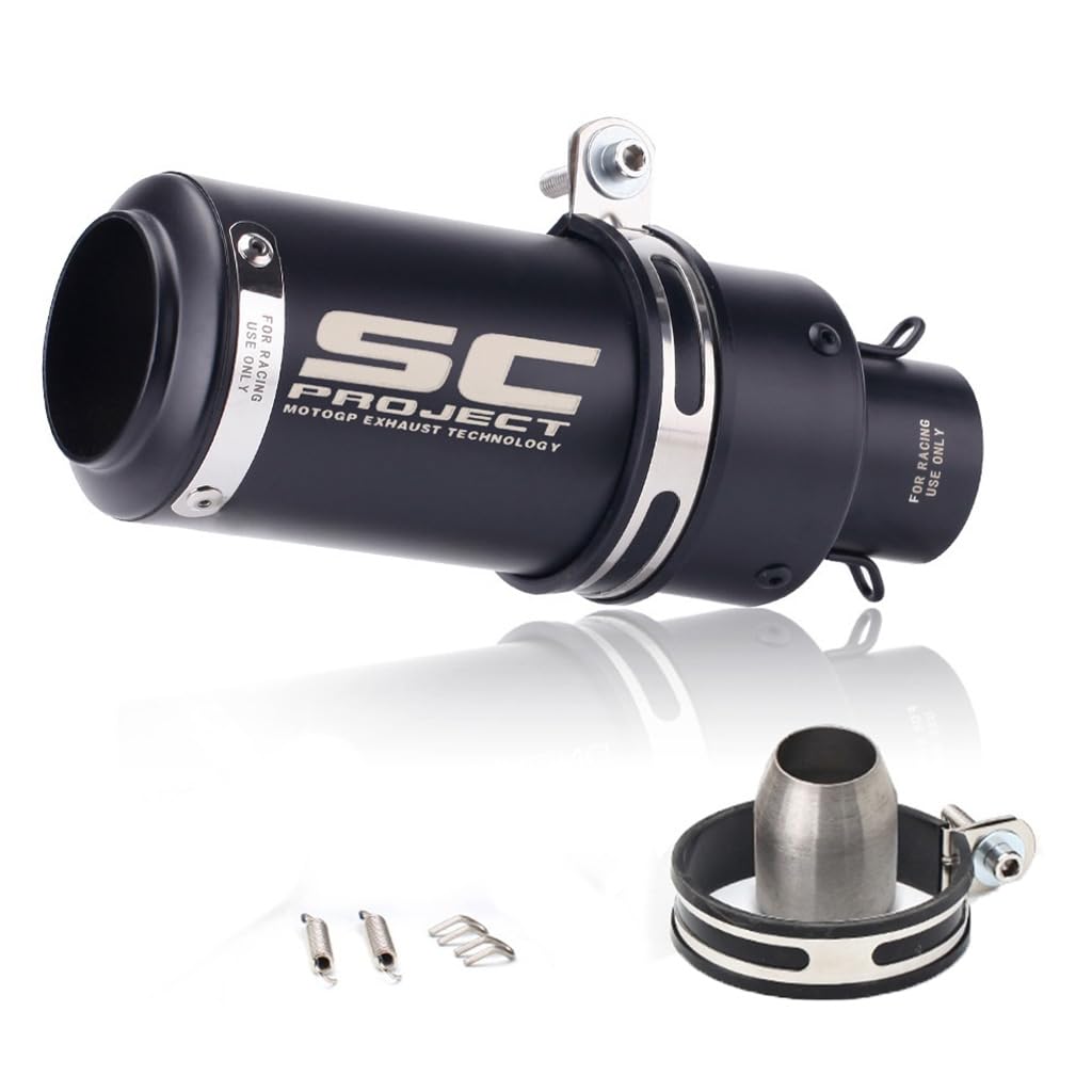 loyfreeyo Motorcycle Silencer Motorcycle Exhaust Port Exhaust Pipe Slip-on Muffler