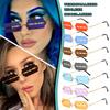 Funny Shape Sunglasses Glasses Eyewear Shades Vintage Irregular Unisex