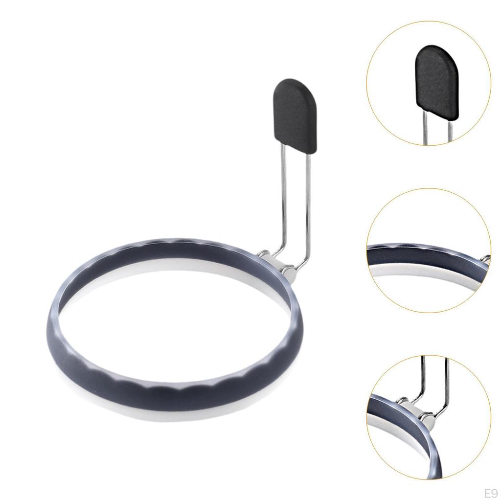 Egg Frying Ring Maker Leakproof Griddle Cooking Shaper, Round Cooker for Burger,