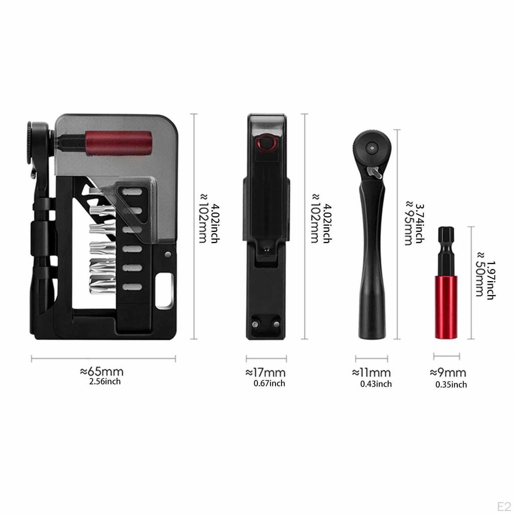 Набор шестигранных ключей с головками Компактный набор инструментов для ремонта Ключ-трещотка Велосипедный шестигранник