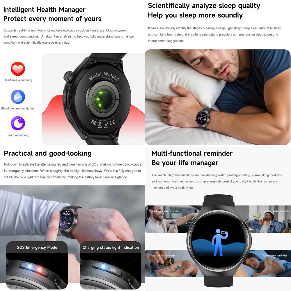 УМНЫЕ ЧАСЫ WATCH 5 Pro GPS NFC Мужские 360*360 Экран Пульс Bluetooth-вызов IP68 Водонепроницаемые Женские Смарт-часы Новые