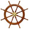 Vintage Nautical Decor Wooden Ship Wheel (36 Inch Dia) - Wall Hanging Decor - Living Room, Dining Room, Kitchen, Bedroom, Entryway - Ship Wheel