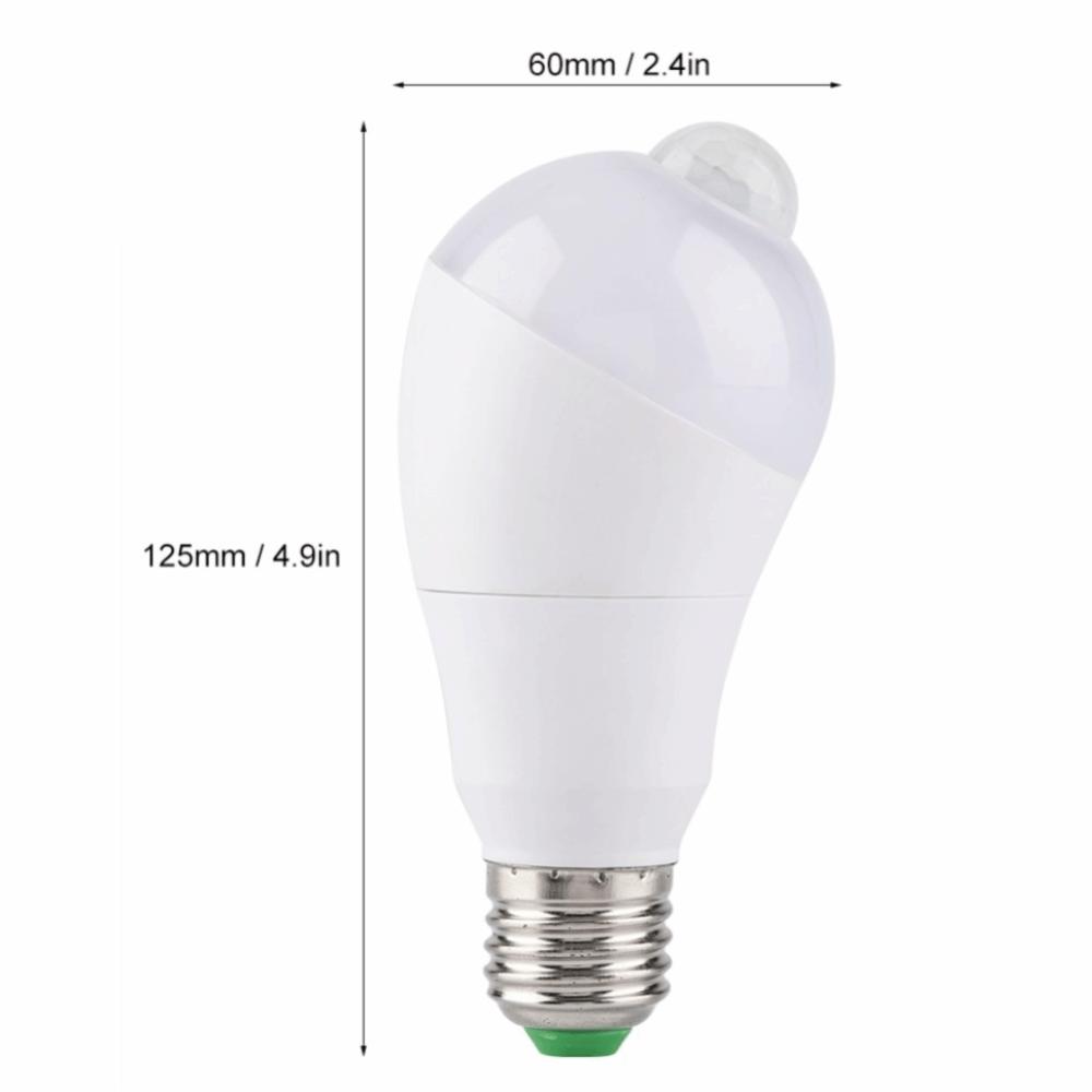 Светодиодная лампочка AC 85 - 265V с датчиком движения, вращающаяся на 350 градусов, для коридора