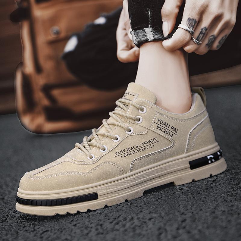Men's Shoes Spring New Sports and Leisure Board Shoes Fashion Versatile British Style Tooling Handsome Martin Labor Insurance Tide Shoes