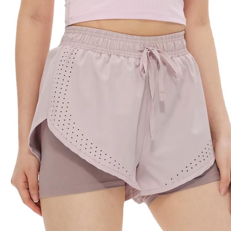 Women Quick-Dry Running Shorts Workout Layer Active Shorts