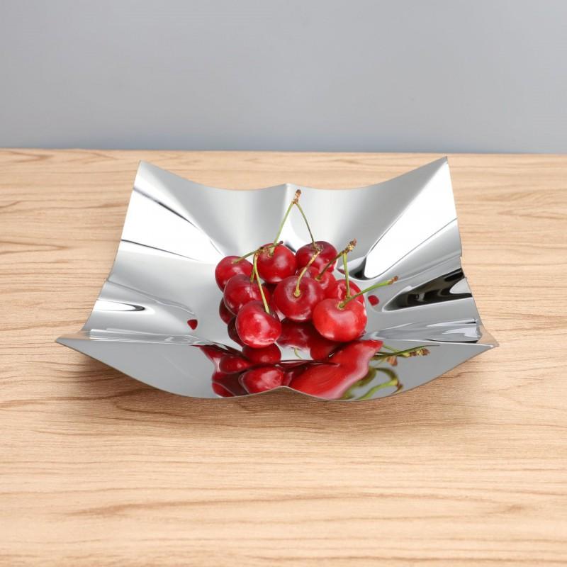 Modern Minimalist Stainless Steel Fruit Tray Decorative Serving Dish Living Room Coffee Table Dining Home Decor
