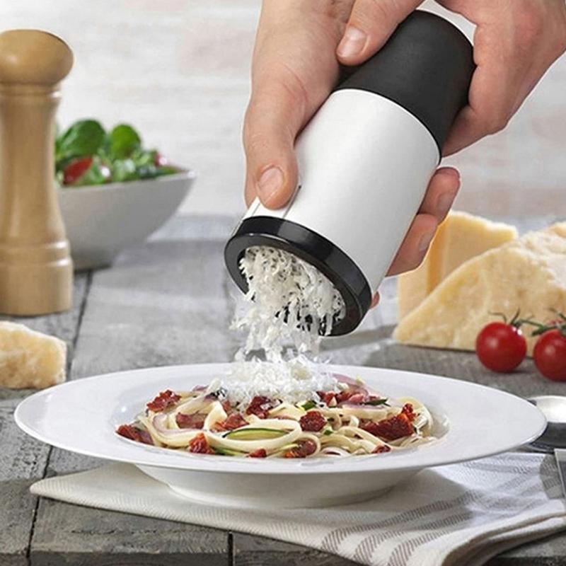 Abs+Stainless Steel Cheese Grater With 2 Cutting Blade Chocolate Grater Diy Butter Food Mill Cheese Grater Slicer Kitchen Gadget